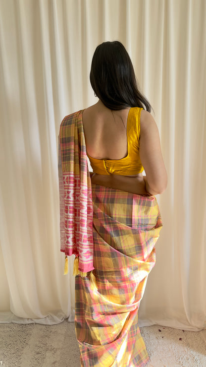 Yellow trendy sarees