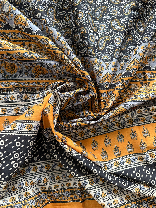 mustard-black-floral-block-print