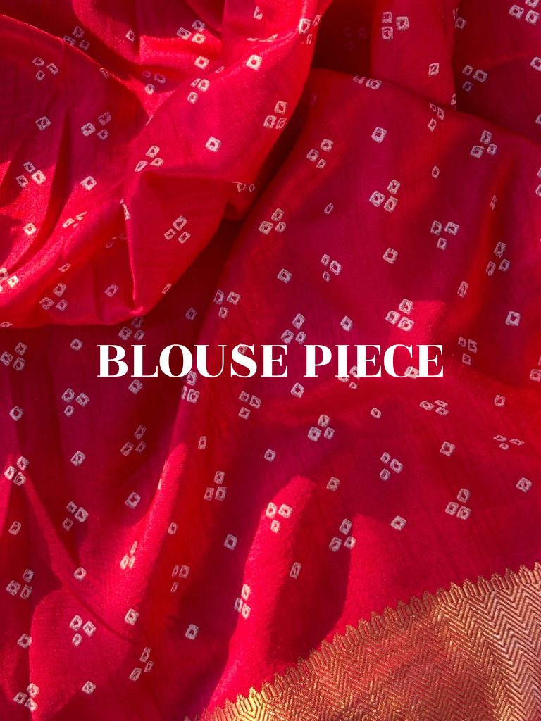 pink bandhej saree 